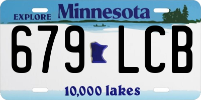 MN license plate 679LCB