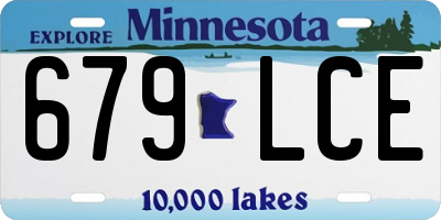 MN license plate 679LCE