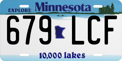 MN license plate 679LCF