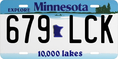 MN license plate 679LCK