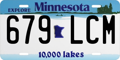 MN license plate 679LCM