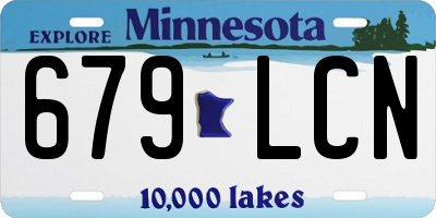 MN license plate 679LCN