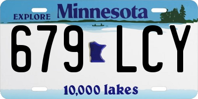 MN license plate 679LCY
