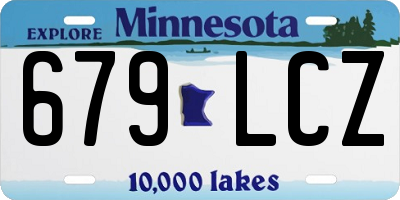MN license plate 679LCZ