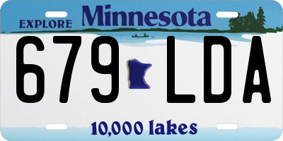 MN license plate 679LDA