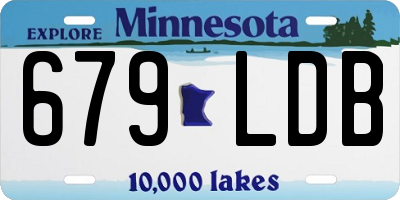 MN license plate 679LDB