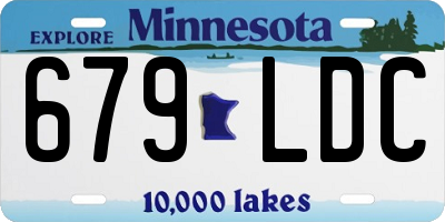 MN license plate 679LDC