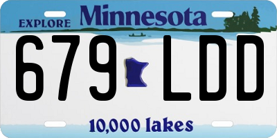 MN license plate 679LDD