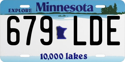 MN license plate 679LDE
