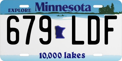 MN license plate 679LDF