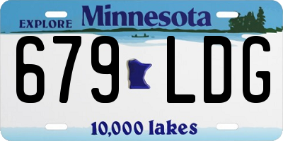 MN license plate 679LDG