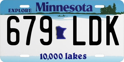 MN license plate 679LDK