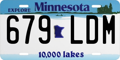 MN license plate 679LDM