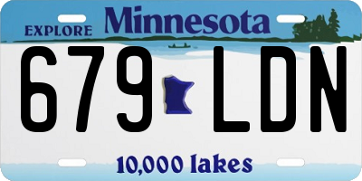 MN license plate 679LDN