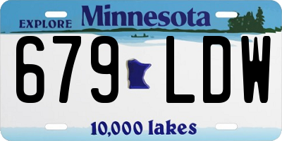 MN license plate 679LDW