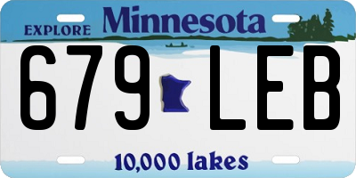 MN license plate 679LEB