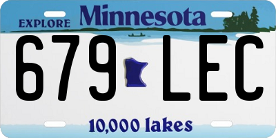 MN license plate 679LEC
