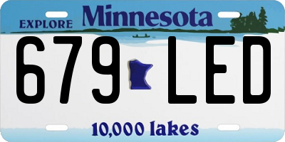 MN license plate 679LED