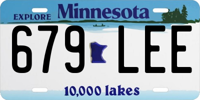 MN license plate 679LEE