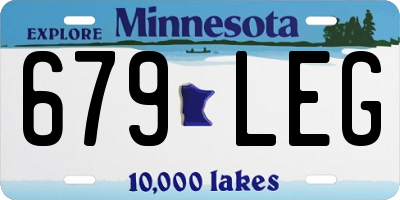 MN license plate 679LEG