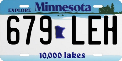 MN license plate 679LEH