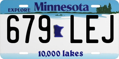 MN license plate 679LEJ