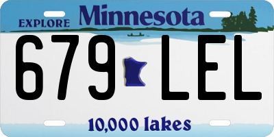 MN license plate 679LEL