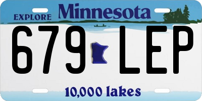 MN license plate 679LEP