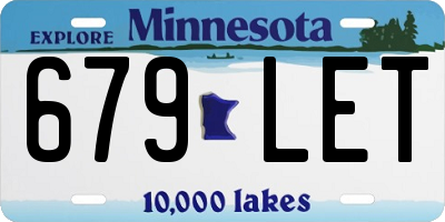 MN license plate 679LET
