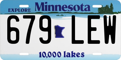 MN license plate 679LEW