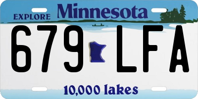 MN license plate 679LFA
