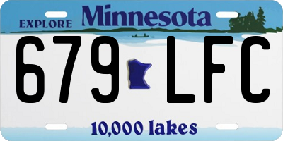 MN license plate 679LFC