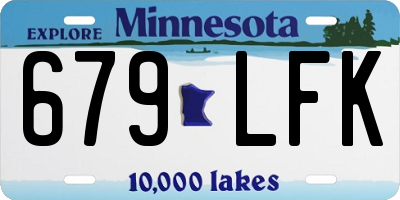 MN license plate 679LFK