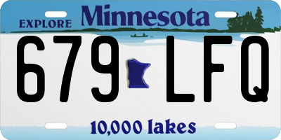 MN license plate 679LFQ