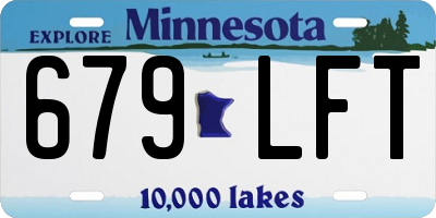 MN license plate 679LFT