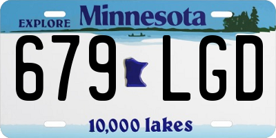 MN license plate 679LGD