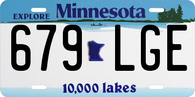 MN license plate 679LGE
