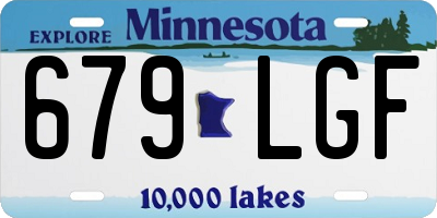 MN license plate 679LGF