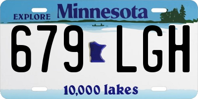 MN license plate 679LGH