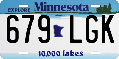 MN license plate 679LGK