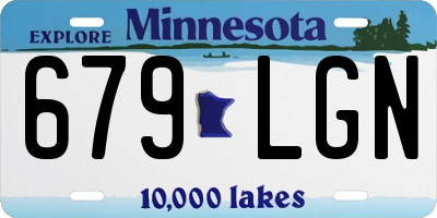 MN license plate 679LGN