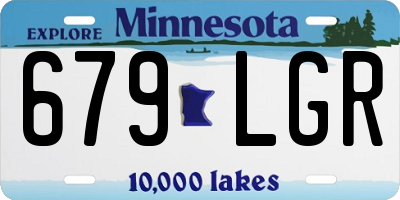 MN license plate 679LGR