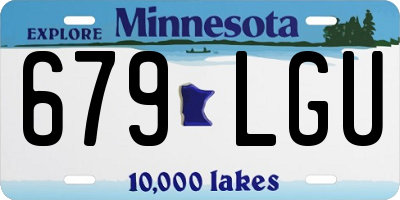 MN license plate 679LGU