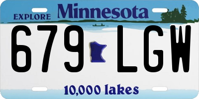 MN license plate 679LGW