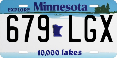 MN license plate 679LGX