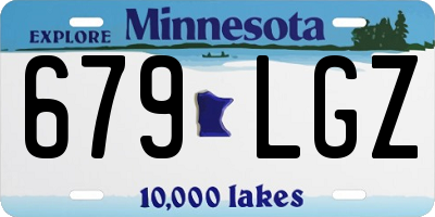 MN license plate 679LGZ