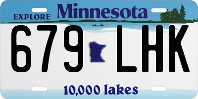 MN license plate 679LHK