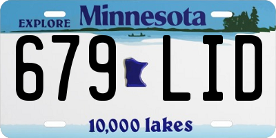 MN license plate 679LID
