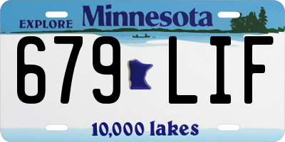 MN license plate 679LIF