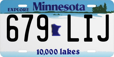 MN license plate 679LIJ